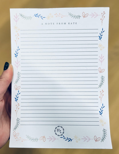 The personalised notebook