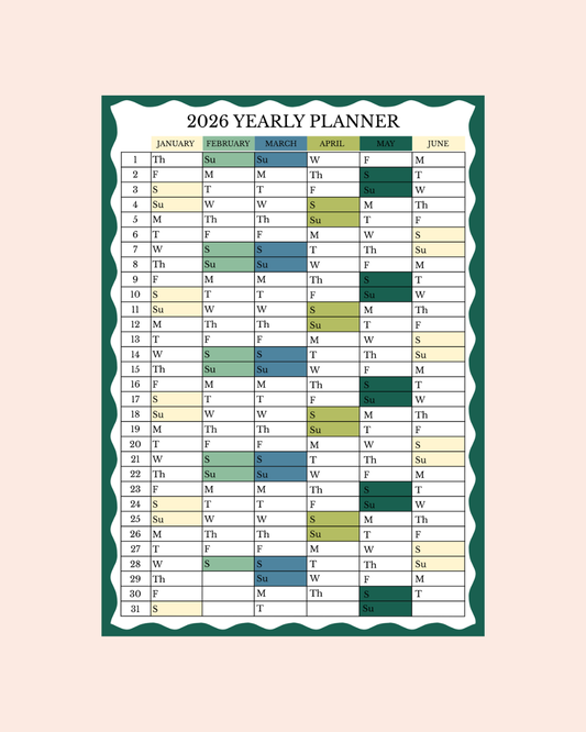 The yearly planner